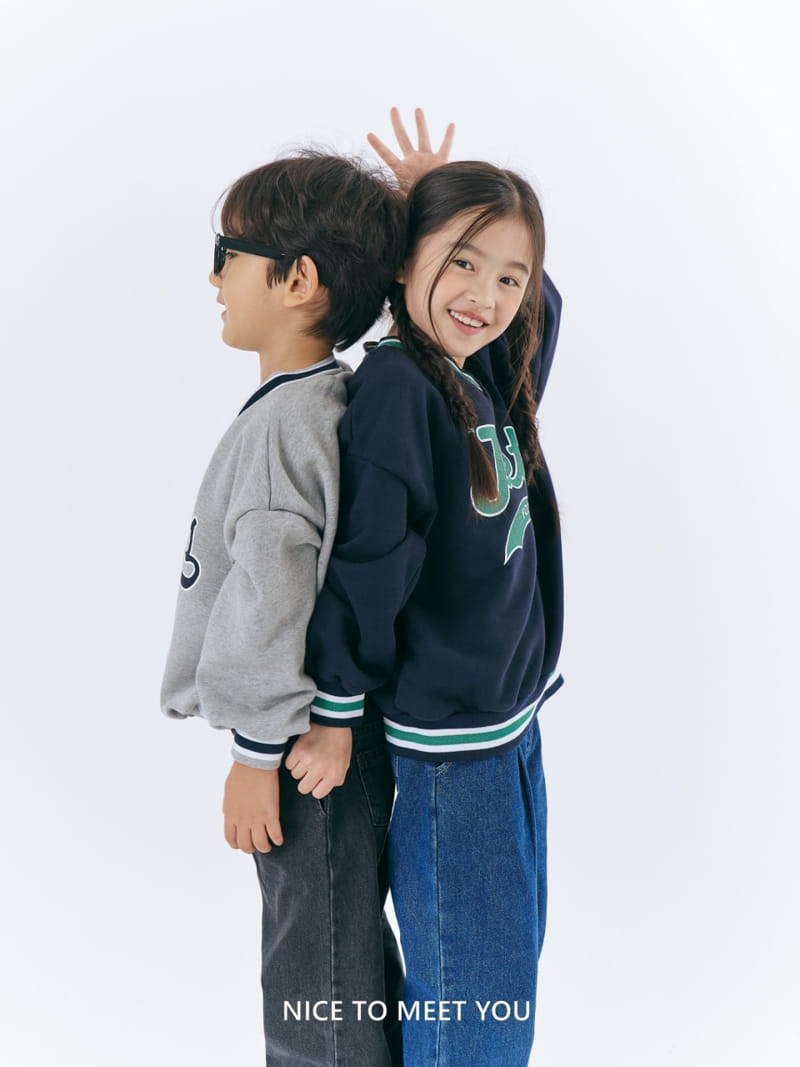 Nice To Meet You - Korean Children Fashion - #fashionkids - Zet Piping Sweatshirt - 4