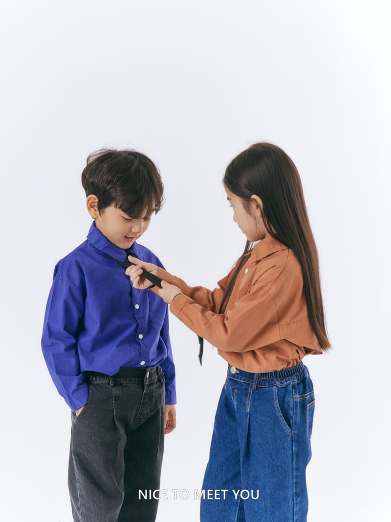 Nice To Meet You - Korean Children Fashion - #kidsshorts - Caramel Shirt - 2