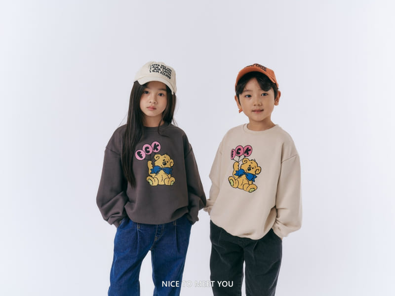 Nice To Meet You - Korean Children Fashion - #kidsstore - Balloon Bear Sweatshirt - 9