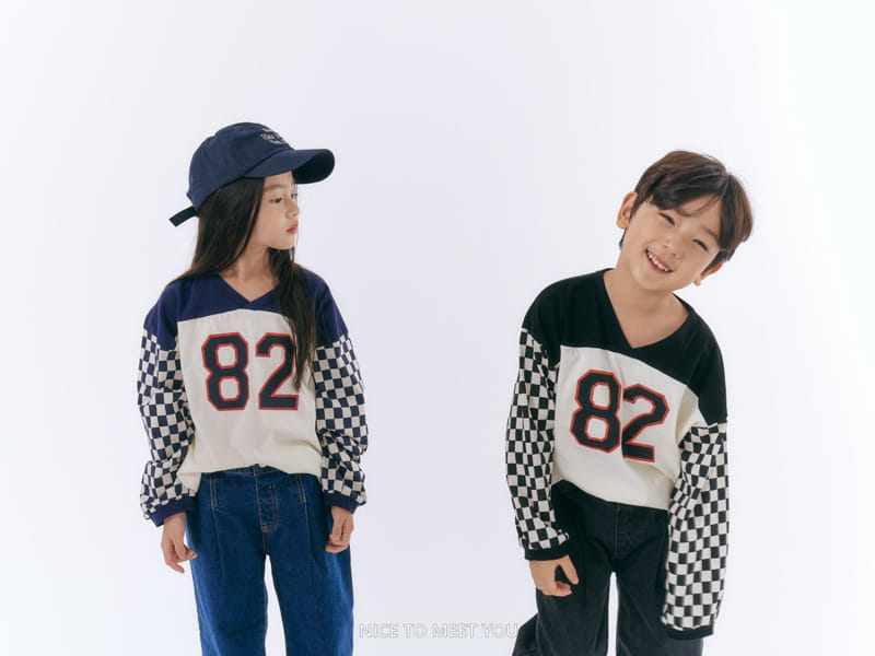 Nice To Meet You - Korean Children Fashion - #kidsstore - 82 Checker Board Tee - 6