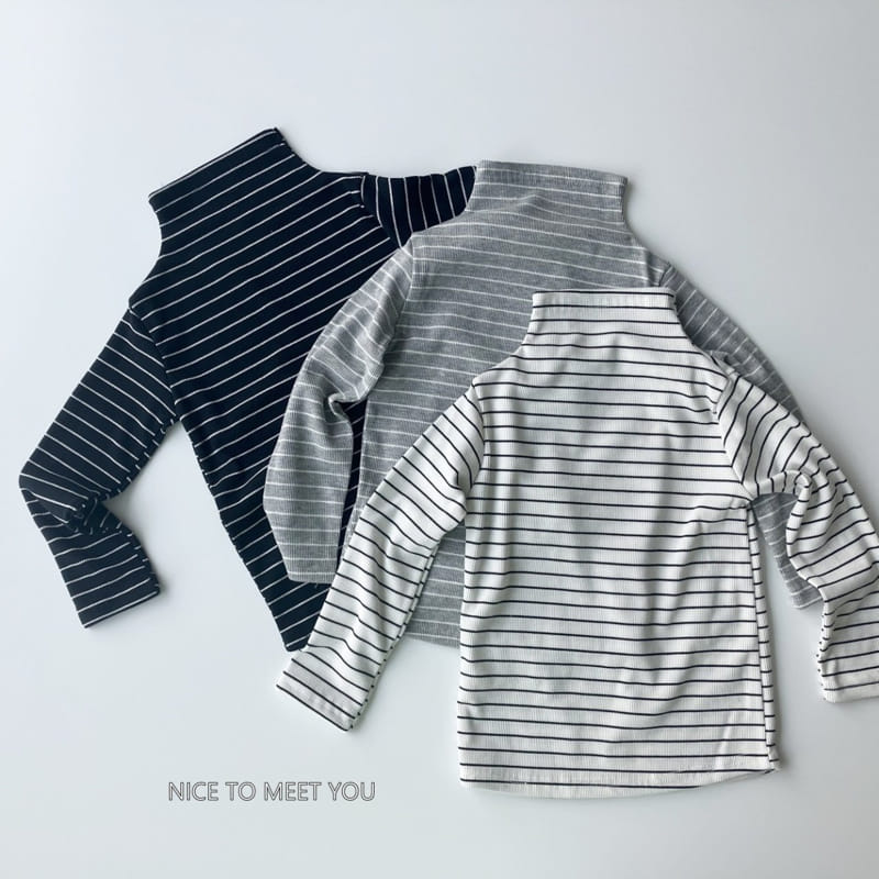 Nice To Meet You - Korean Children Fashion - #kidzfashiontrend - Paul Half Turtleneck Tee - 12