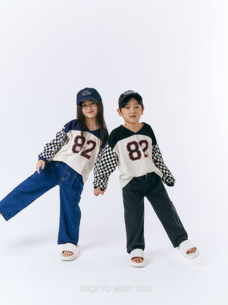 Nice To Meet You - Korean Children Fashion - #kidzfashiontrend - 82 Checker Board Tee - 7