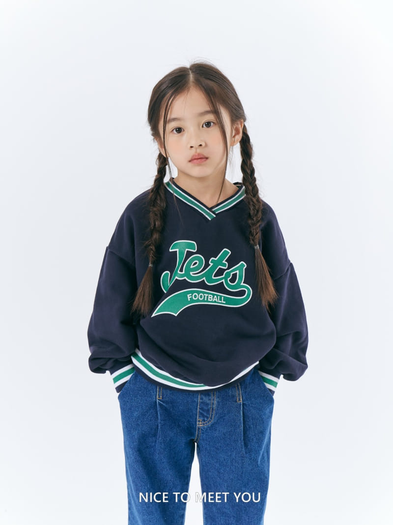 Nice To Meet You - Korean Children Fashion - #kidzfashiontrend - Zet Piping Sweatshirt - 6