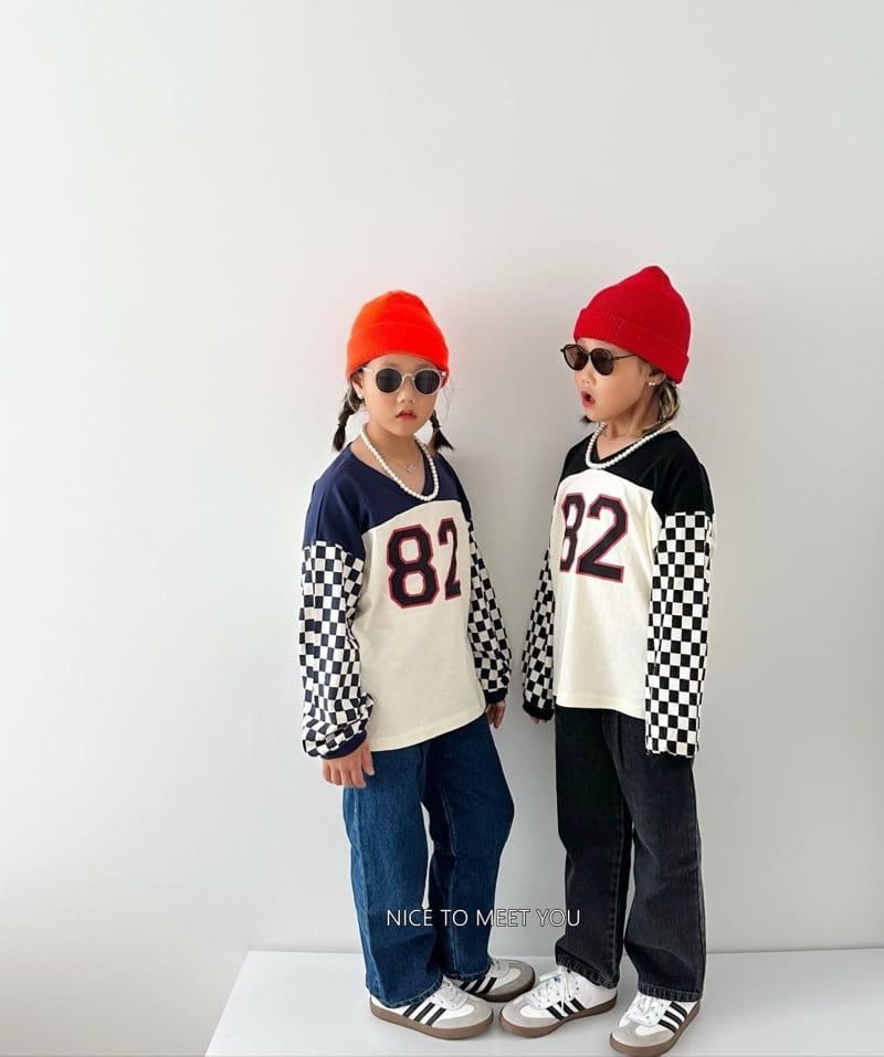 Nice To Meet You - Korean Children Fashion - #littlefashionista - 82 Checker Board Tee - 9