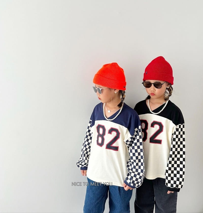 Nice To Meet You - Korean Children Fashion - #magicofchildhood - 82 Checker Board Tee - 10