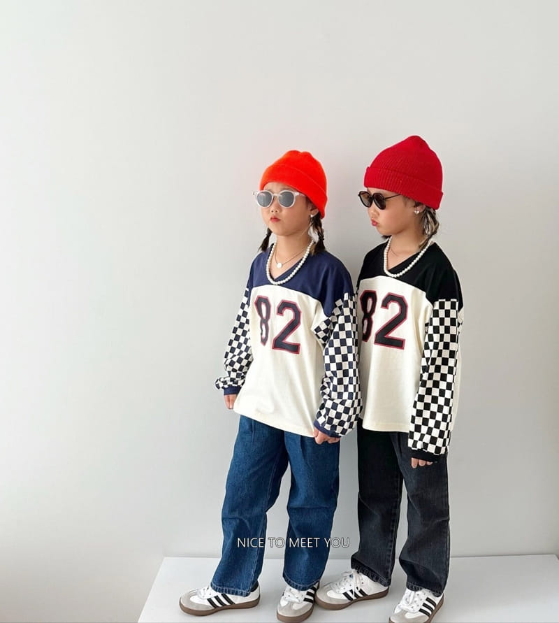 Nice To Meet You - Korean Children Fashion - #minifashionista - 82 Checker Board Tee - 11