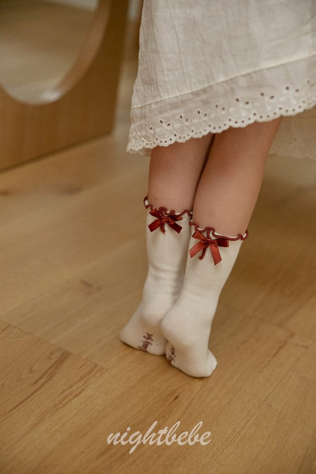 Night Bebe - Korean Children Fashion - #kidsshorts - Rose Socks Set