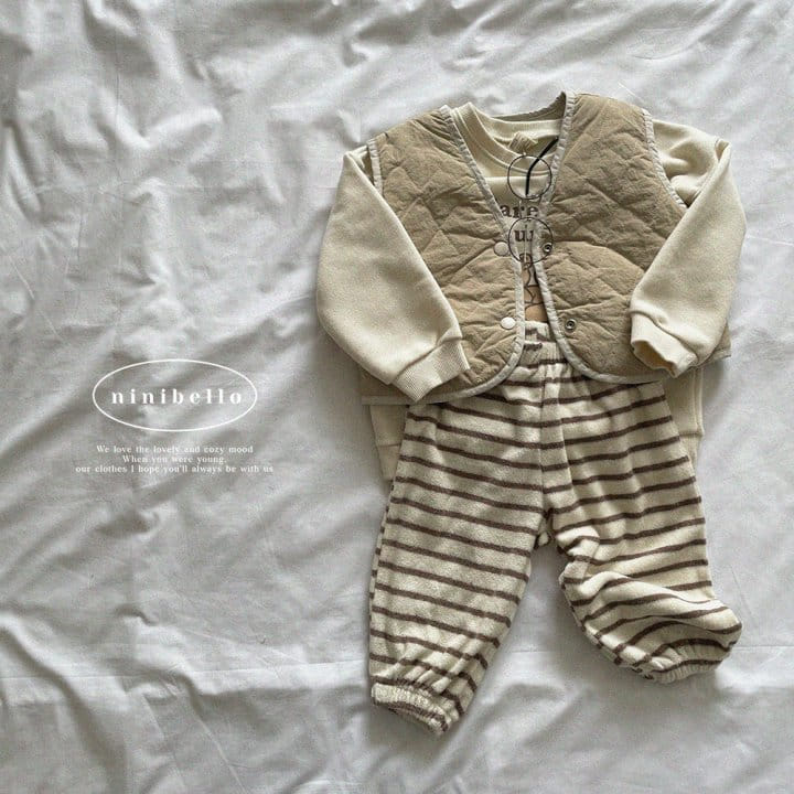 Ninibello - Korean Children Fashion - #childrensboutique - Teddy Stripes Pants - 7