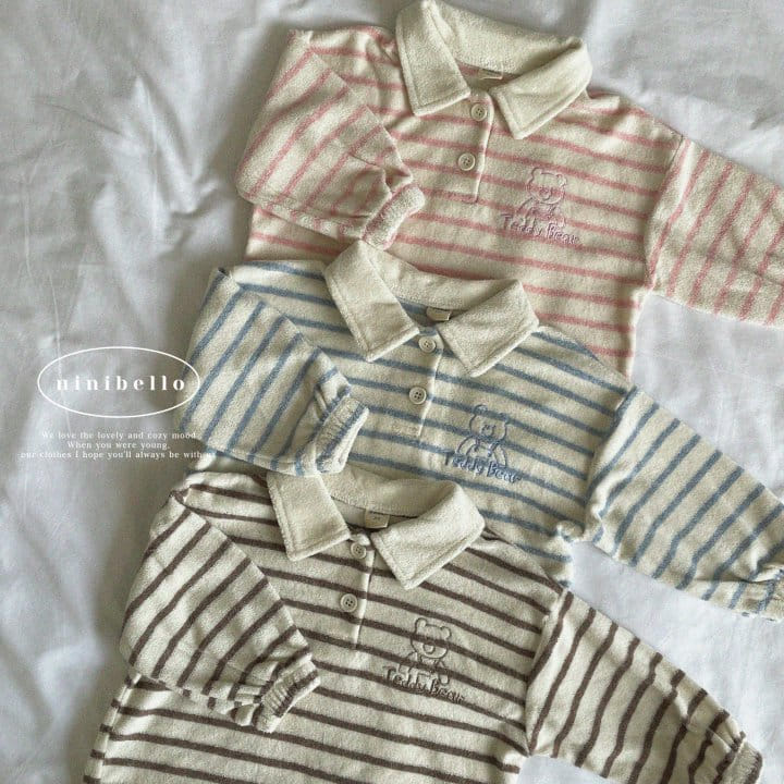 Ninibello - Korean Children Fashion - #magicofchildhood - Teddy Stripes Tee - 4