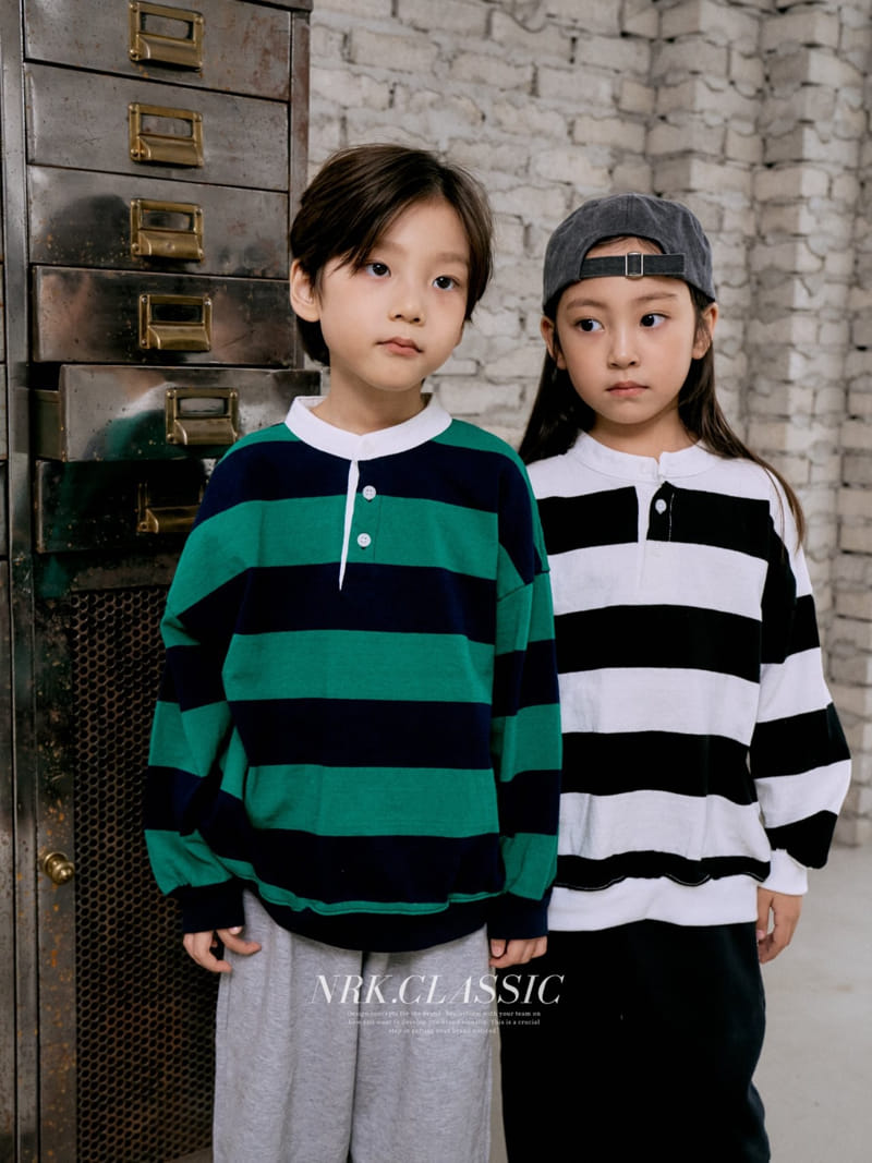 Nrk - Korean Children Fashion - #kidsstore - Denggang Henry Neck Tee - 11