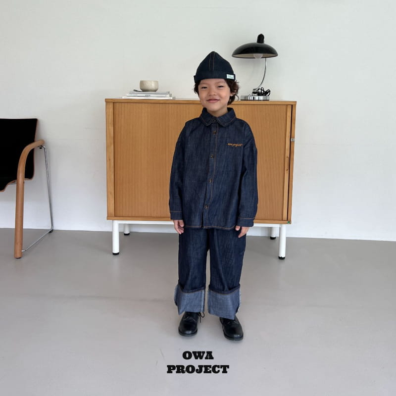 O Wa - Korean Children Fashion - #discoveringself - Denim Shirt - 4