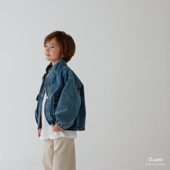 O Wen - Korean Children Fashion - #childrensboutique - Denim Pocket Jumper - 3