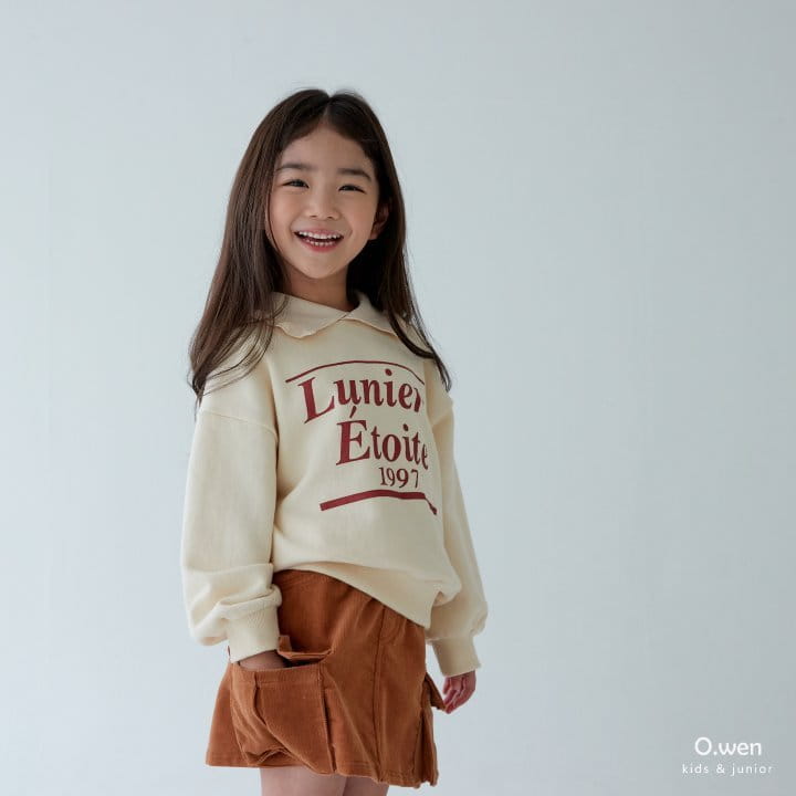 O Wen - Korean Children Fashion - #childrensboutique - Frill Collar Sweatshirt