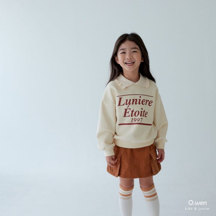 O Wen - Korean Children Fashion - #designkidswear - Frill Collar Sweatshirt - 2