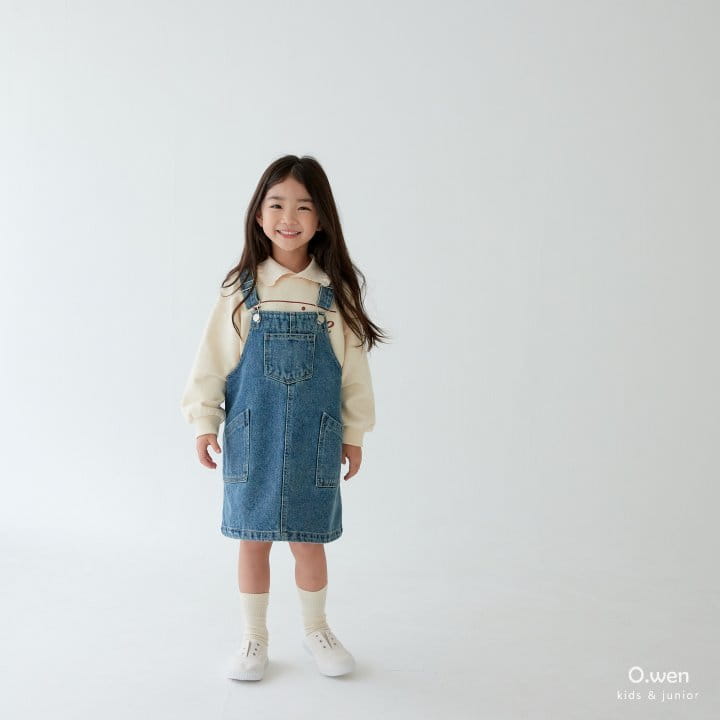 O Wen - Korean Children Fashion - #designkidswear - Denim Pocket Dungarees