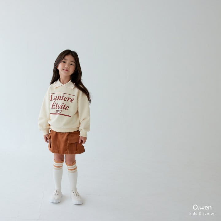 O Wen - Korean Children Fashion - #discoveringself - Frill Collar Sweatshirt - 3