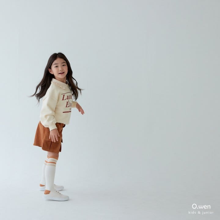 O Wen - Korean Children Fashion - #discoveringself - Frill Collar Sweatshirt - 4