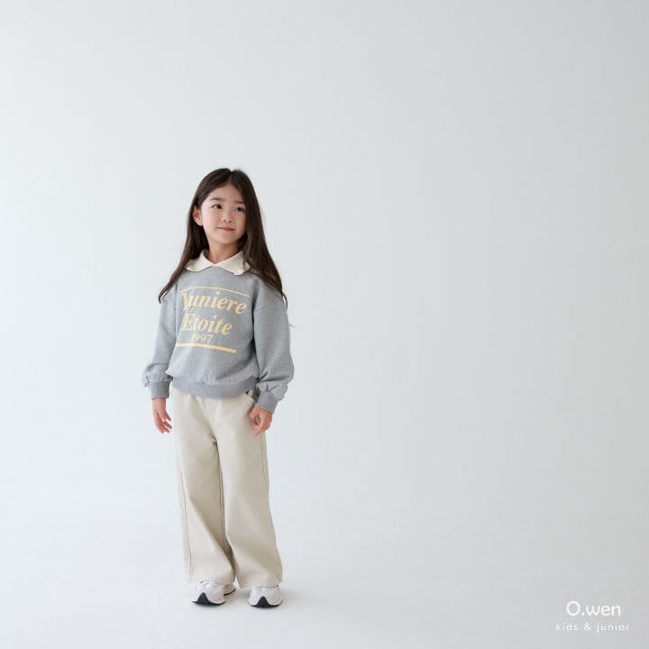 O Wen - Korean Children Fashion - #magicofchildhood - Frill Collar Sweatshirt - 10