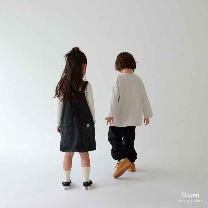 O Wen - Korean Children Fashion - #minifashionista - Denim Pocket Dungarees - 10