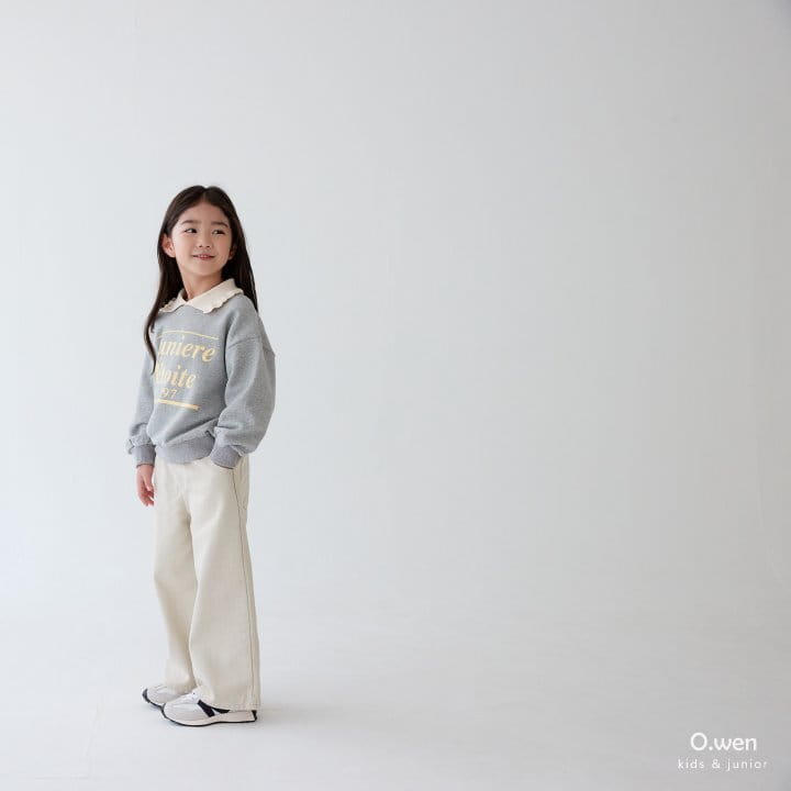 O Wen - Korean Children Fashion - #prettylittlegirls - Frill Collar Sweatshirt - 12