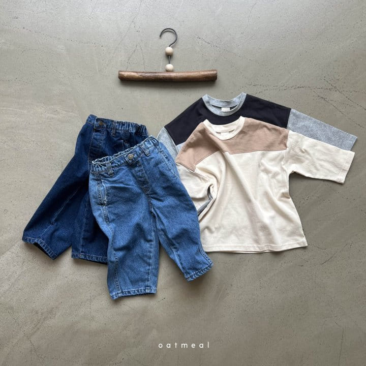 Oatmeal - Korean Children Fashion - #designkidswear - Pine Denim Jeans - 4