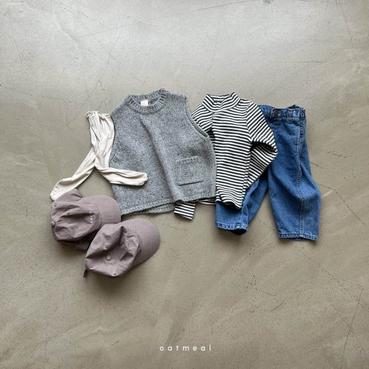 Oatmeal - Korean Children Fashion - #fashionkids - Pine Denim Jeans - 5