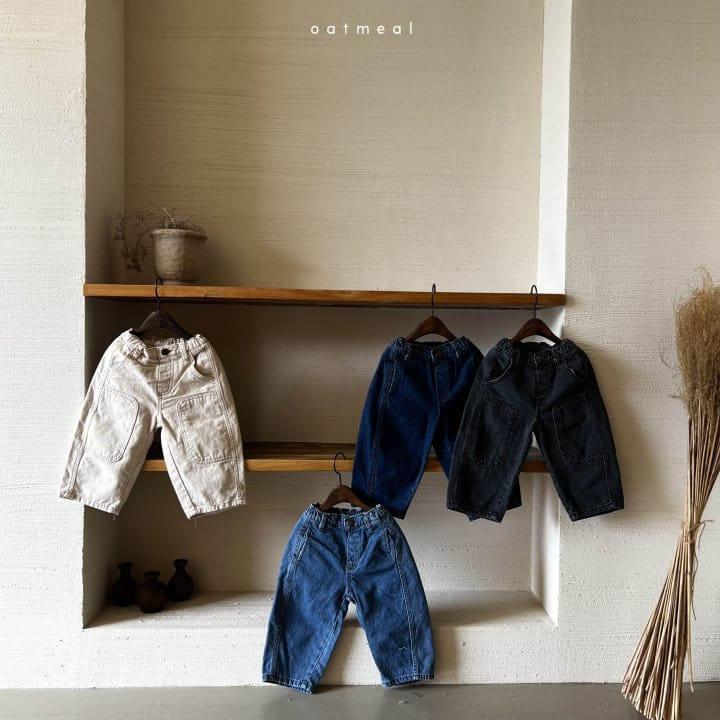 Oatmeal - Korean Children Fashion - #magicofchildhood - Pine Denim Jeans - 11