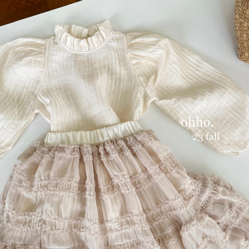 Ohho - Korean Children Fashion - #Kfashion4kids - Oganja Frill Blouse