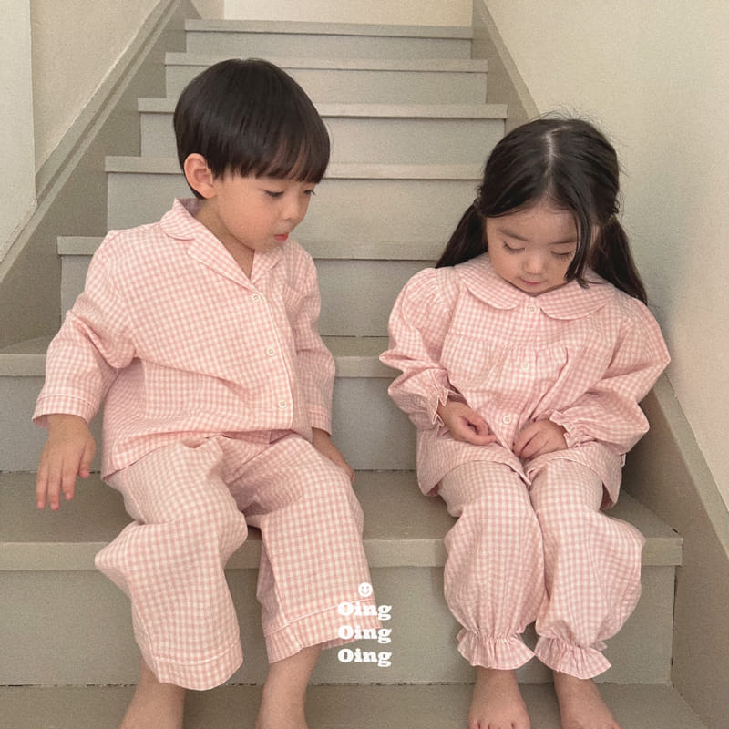 Oing - Korean Children Fashion - #childofig - Dep Frill Check Set - 5