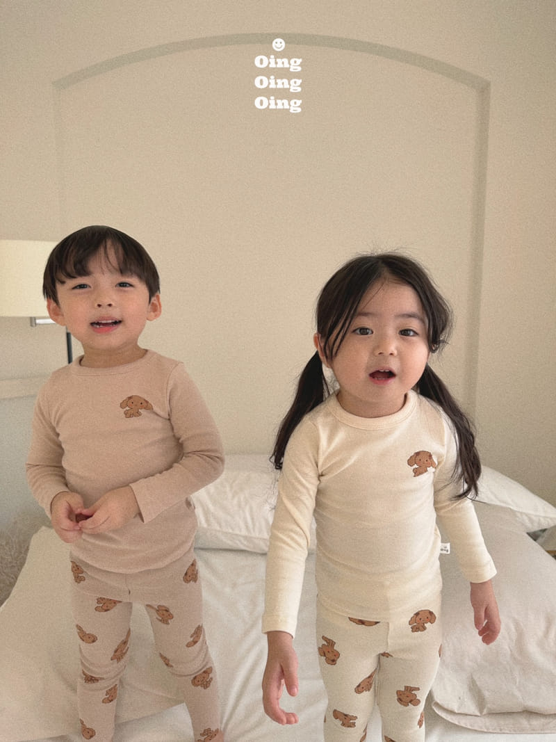 Oing - Korean Children Fashion - #childofig - Puppy Top Bottom SEt