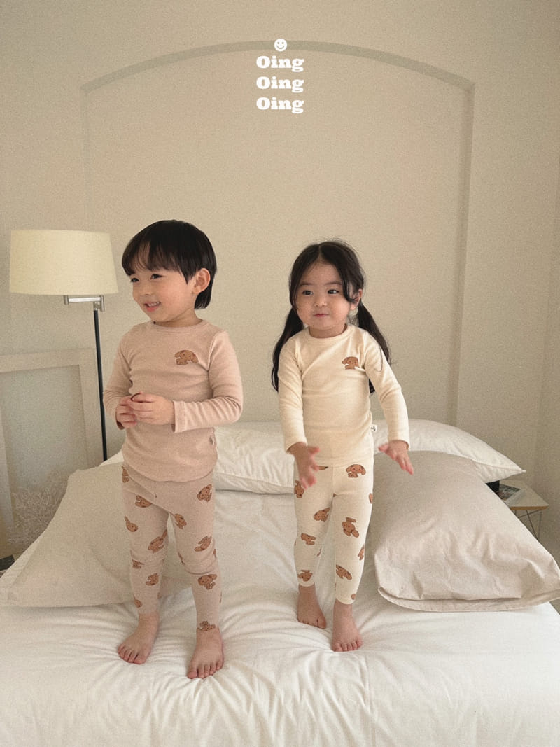 Oing - Korean Children Fashion - #childofig - Puppy Top Bottom SEt - 2