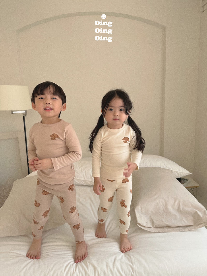 Oing - Korean Children Fashion - #fashionkids - Puppy Top Bottom SEt - 6