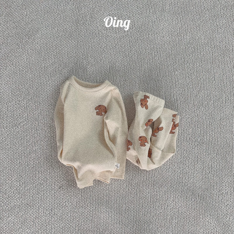 Oing - Korean Children Fashion - #kidzfashiontrend - Puppy Top Bottom SEt - 9