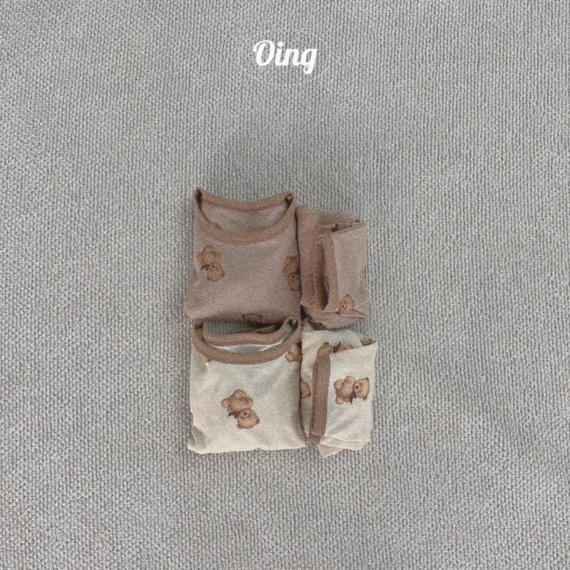 Oing - Korean Children Fashion - #minifashionista - Cozy Bear Top Bottom Set - 12