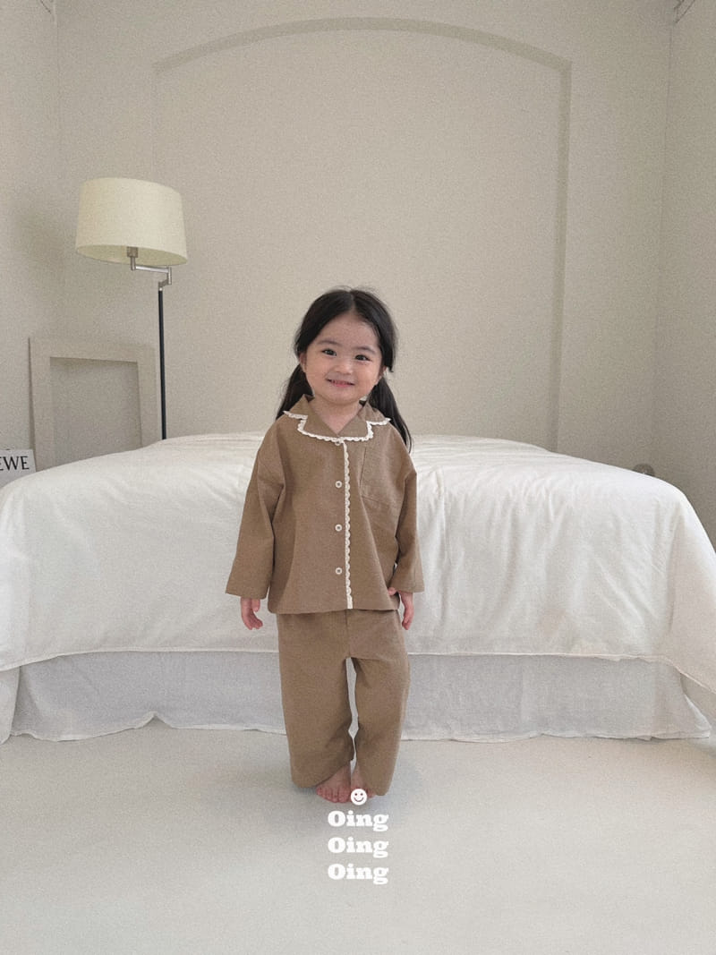 Oing - Korean Children Fashion - #todddlerfashion - Lace Pajama Set - 6