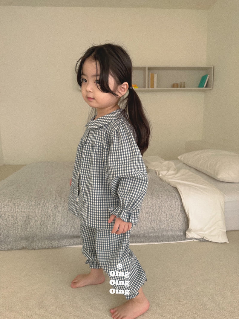 Oing - Korean Children Fashion - #todddlerfashion - Dep Frill Check Set - 2