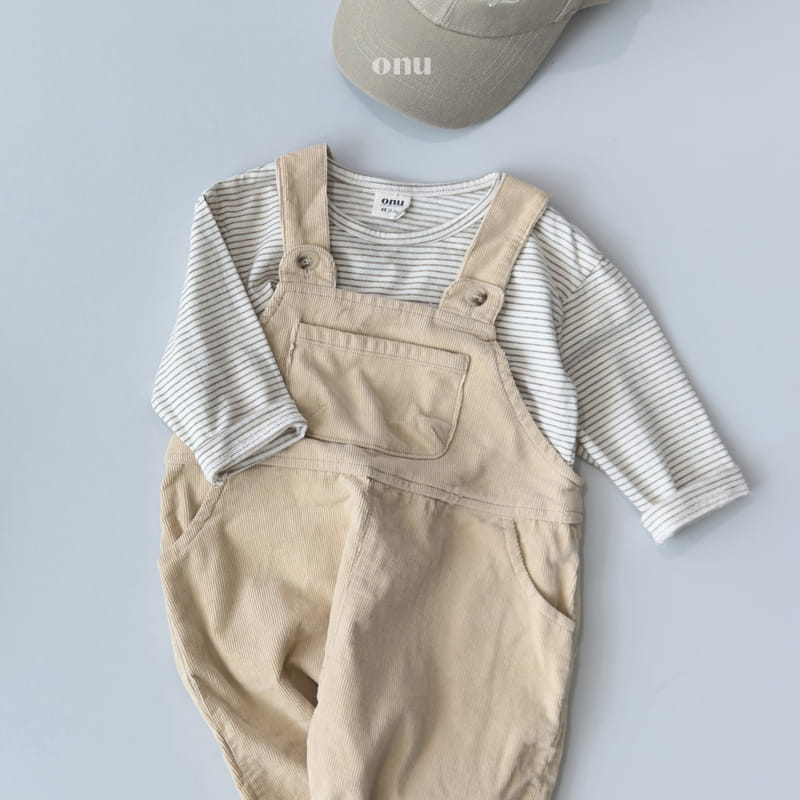 Onu - Korean Children Fashion - #childofig - Rib Dungarees Pants - 12