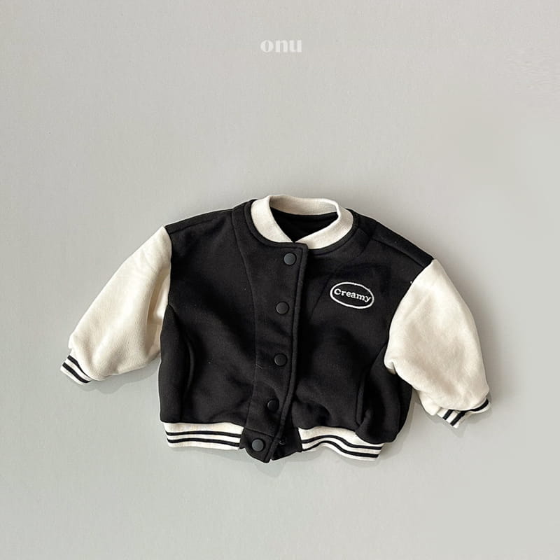 Onu - Korean Children Fashion - #discoveringself - Creamy Baseball Jumper - 4