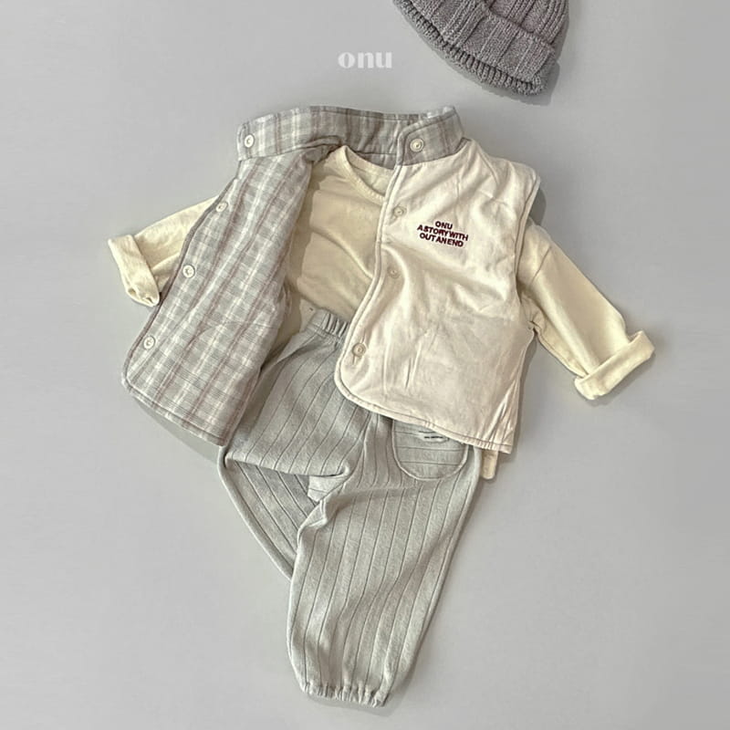 Onu - Korean Children Fashion - #fashionkids - Check Vest - 12