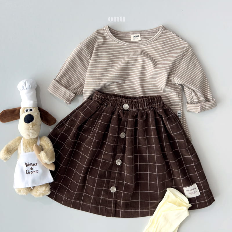 Onu - Korean Children Fashion - #kidzfashiontrend - Stripes Piping Tee - 9