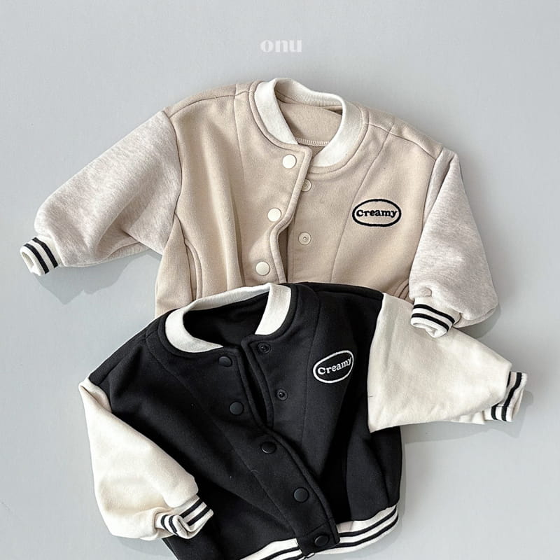 Onu - Korean Children Fashion - #kidzfashiontrend - Creamy Baseball Jumper - 7