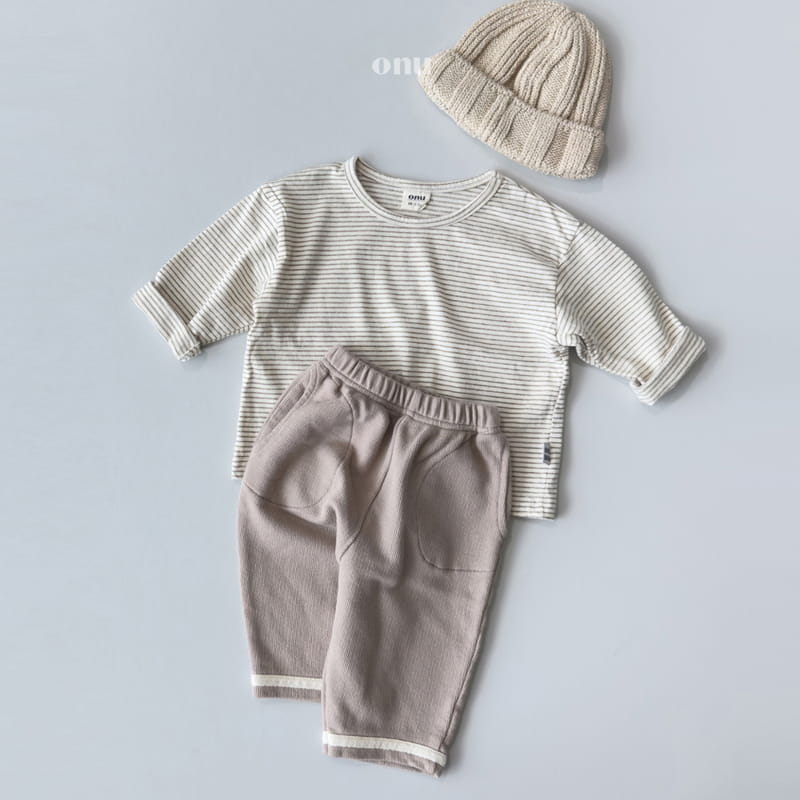 Onu - Korean Children Fashion - #littlefashionista - Stripes Piping Tee - 11