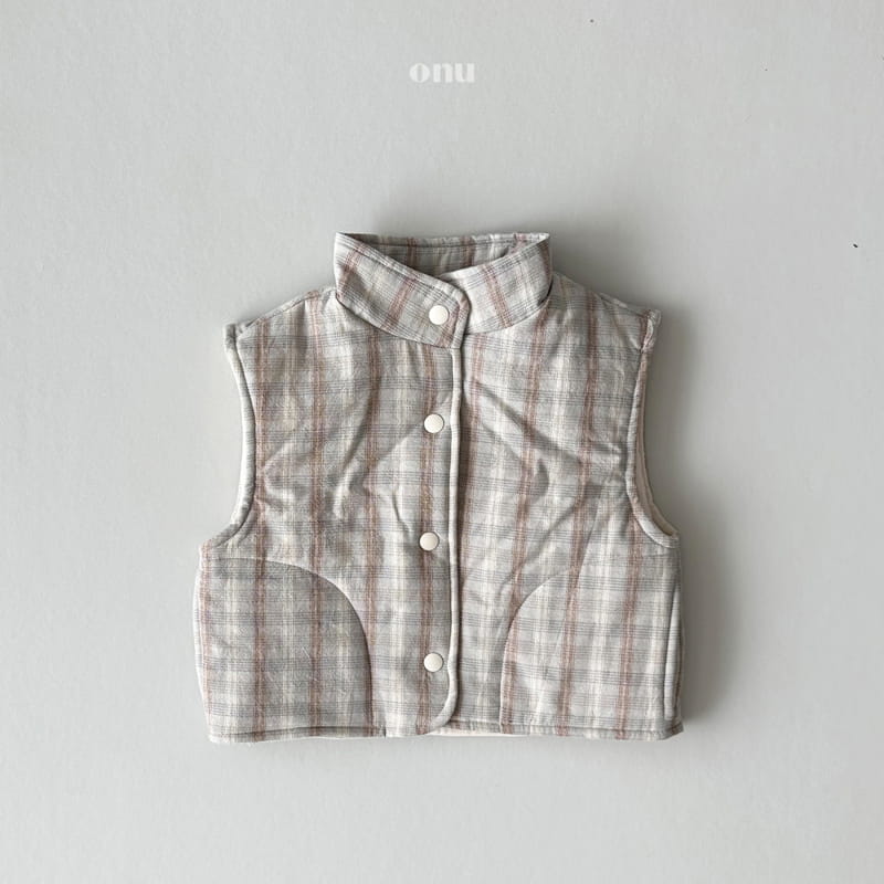 Onu - Korean Children Fashion - #minifashionista - Check Vest - 3