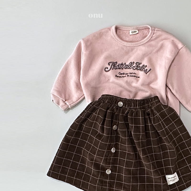 Onu - Korean Children Fashion - #toddlerclothing - Rib Check Skirt - 9