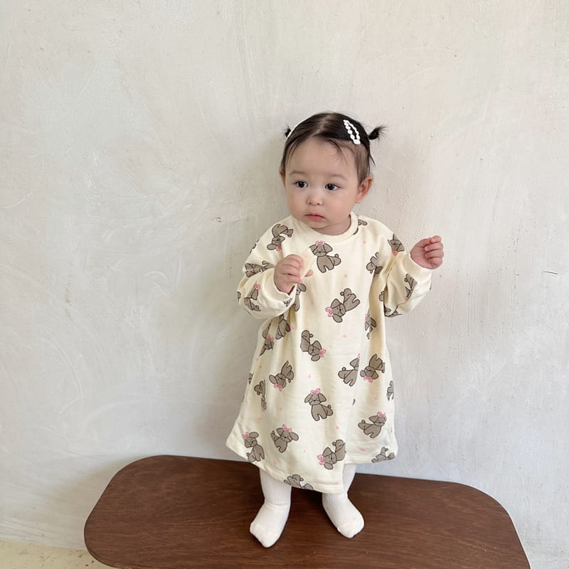 Party Kids - Korean Baby Fashion - #babyboutiqueclothing - Puppy One-piece - 2