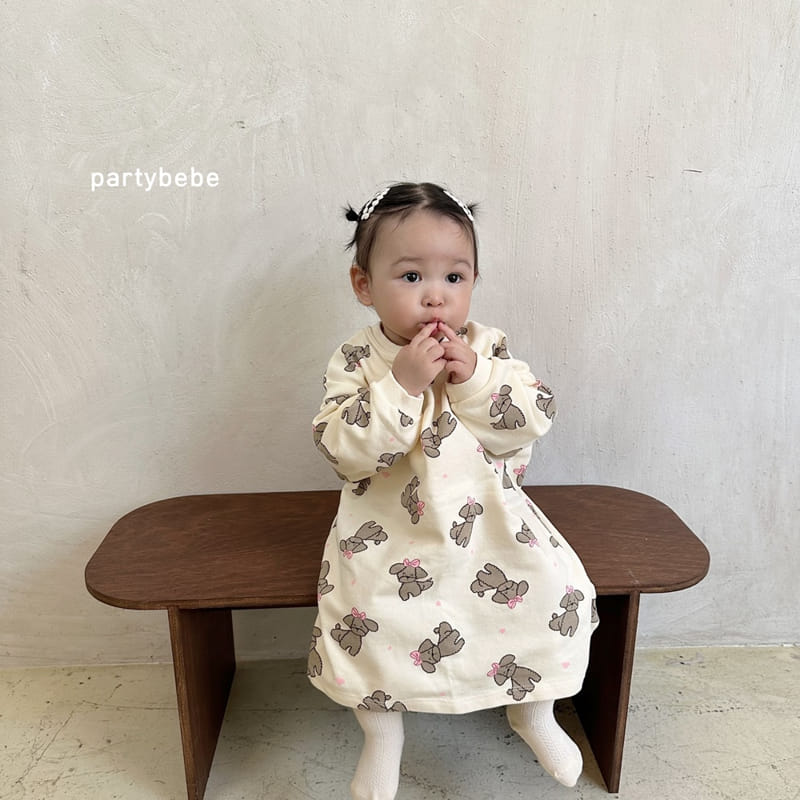 Party Kids - Korean Baby Fashion - #babyclothing - Puppy One-piece - 3