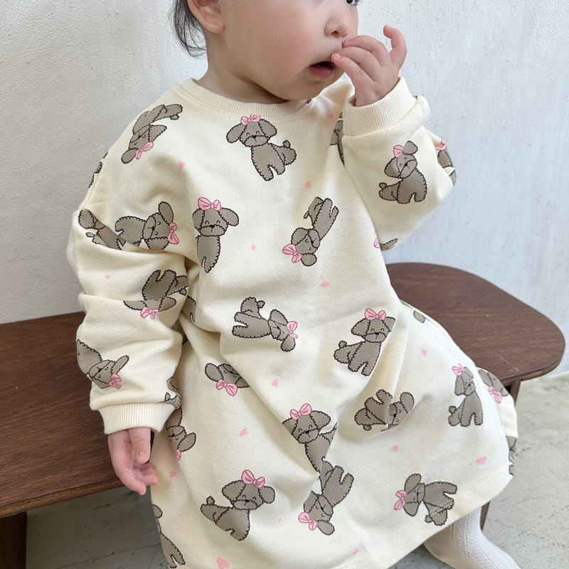 Party Kids - Korean Baby Fashion - #babyclothing - Puppy One-piece - 4