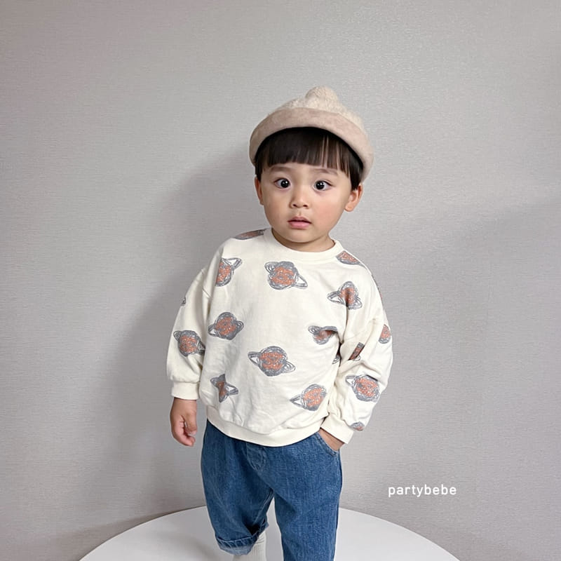 Party Kids - Korean Baby Fashion - #babyfever - Planet Sweatshirt - 6