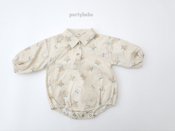 Party Kids - Korean Baby Fashion - #babyfashion - My Bear Bodysuit - 4