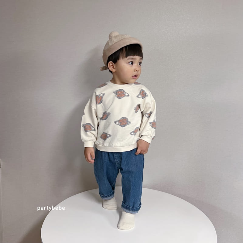 Party Kids - Korean Baby Fashion - #babygirlfashion - Planet Sweatshirt - 7